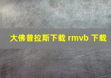 大佛普拉斯下载 rmvb 下载